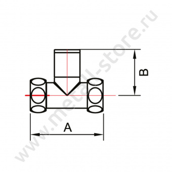 Вентиль под боковое подключение прямой запорный гайка-гайка (цилиндр) 1"х3/4"